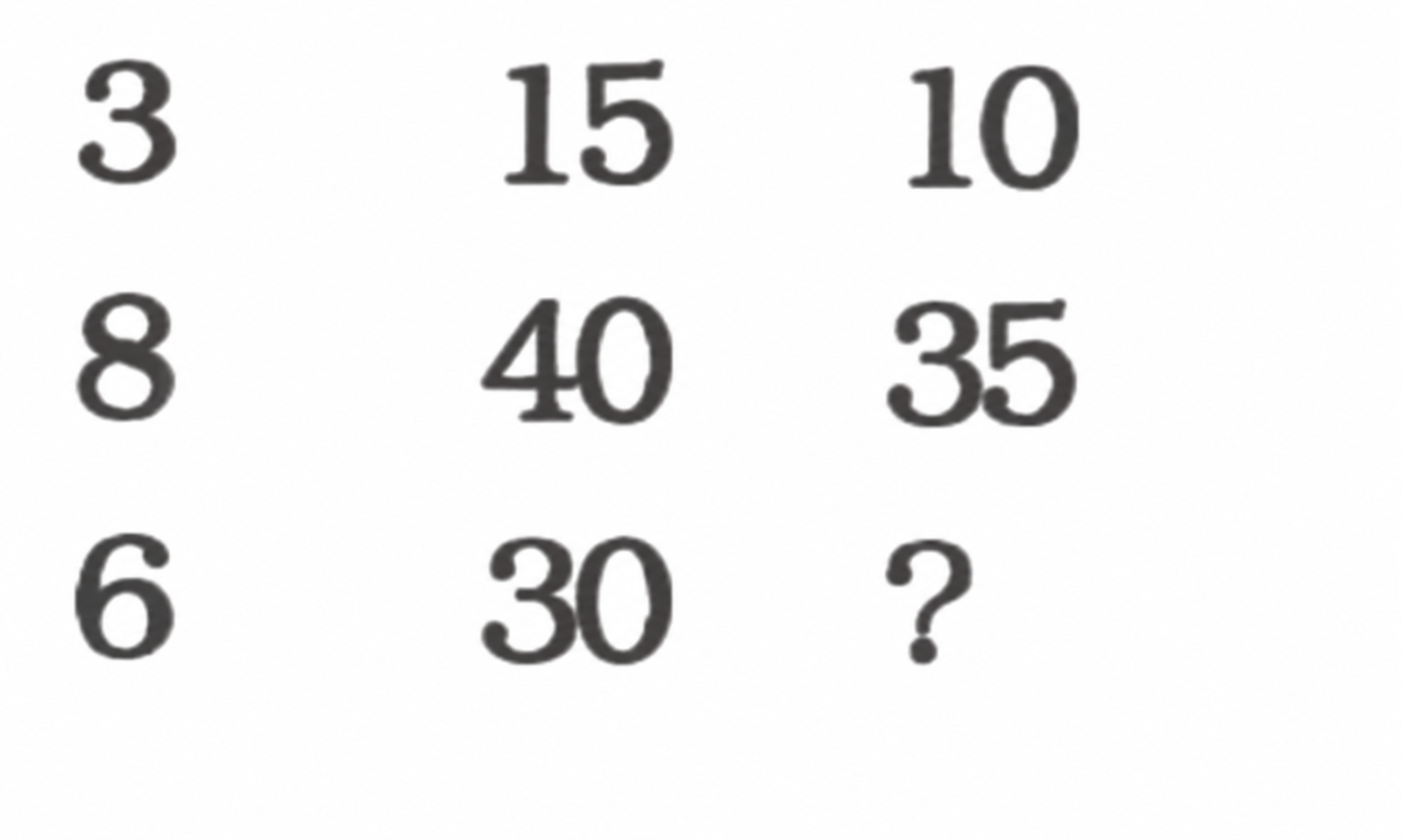 Complete the series: - question image